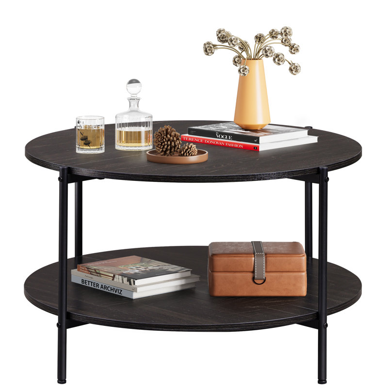 Ebern Designs Aydenn Vintage 33" Round Coffee Table Storage & Reviews